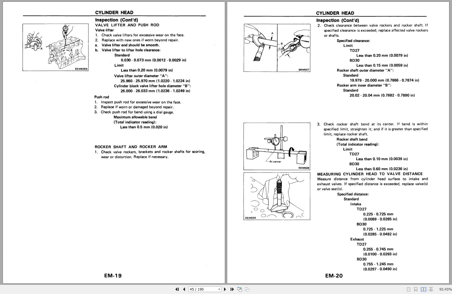 Nissan Engine TD27 BD30 For J01 J02 Series Service Manual SM3E J12EG0 (2)