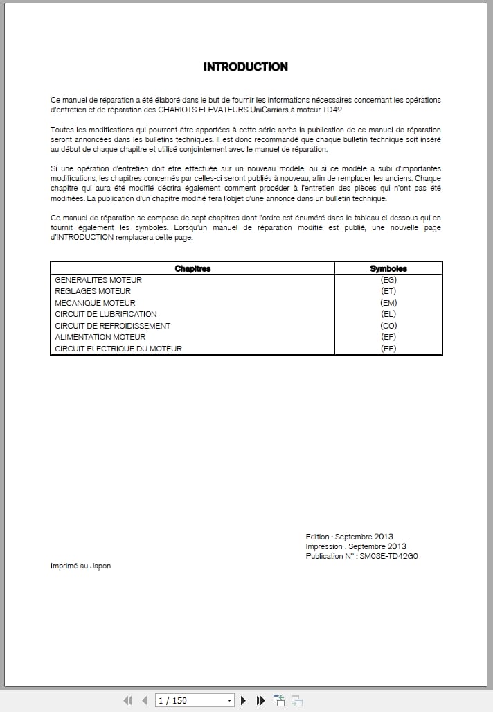 Nissan Engine TD42 For 1F4 Series Service Manual SM08E TD42G0 FR (1)