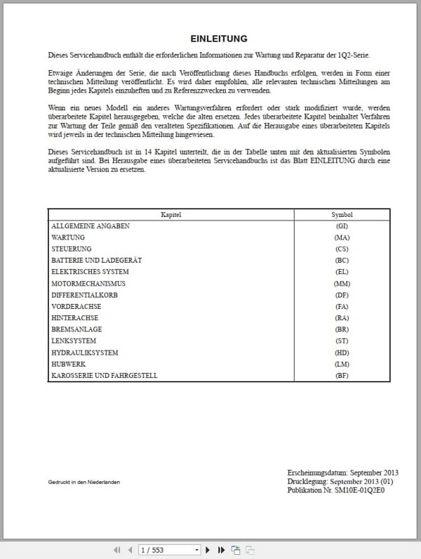 Nissan Forklift 1Q2 Series Service Manual Sm10E 01Q2E0 De (1)