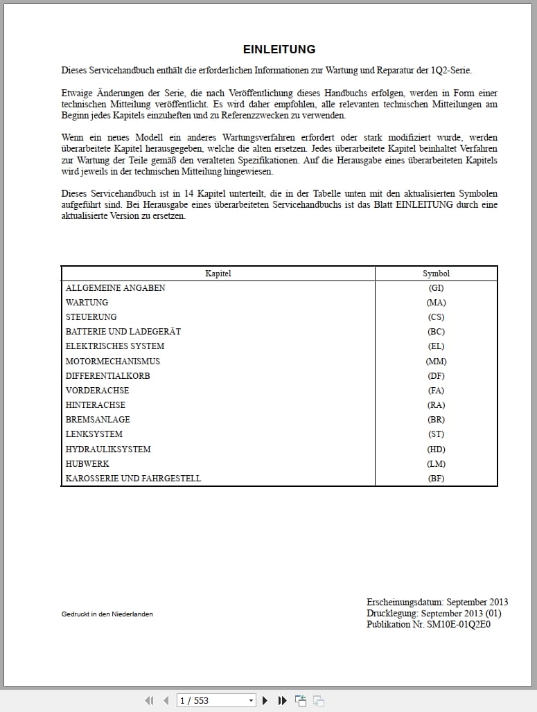Nissan Forklift 1Q2 Series Service Manual SM10E 01Q2E0 DE (1)