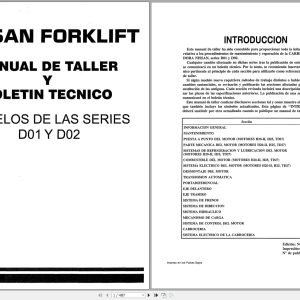 Nissan Forklift D01 D02 Series Workshop Manual And Technical Bulletin SM99S D12SE0 ES (1)
