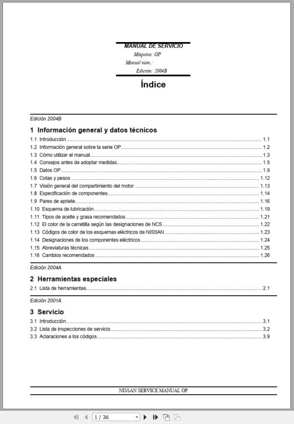Nissan Forklift OPM OPH OPC OPS Service Manual ES (1) Nissan Forklift Opm Oph Opc Ops Service Manual Es (1)