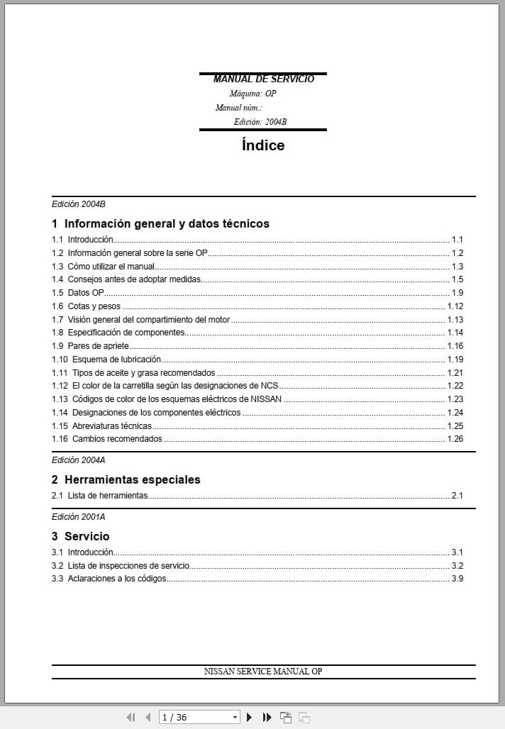Nissan Forklift OPM OPH OPC OPS Service Manual ES (1)
