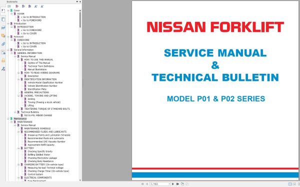 Nissan Forklift P01 P02 Series Service Manual And Technical Bulletin (1) Nissan Forklift P01 P02 Series Service Manual And Technical Bulletin (1)