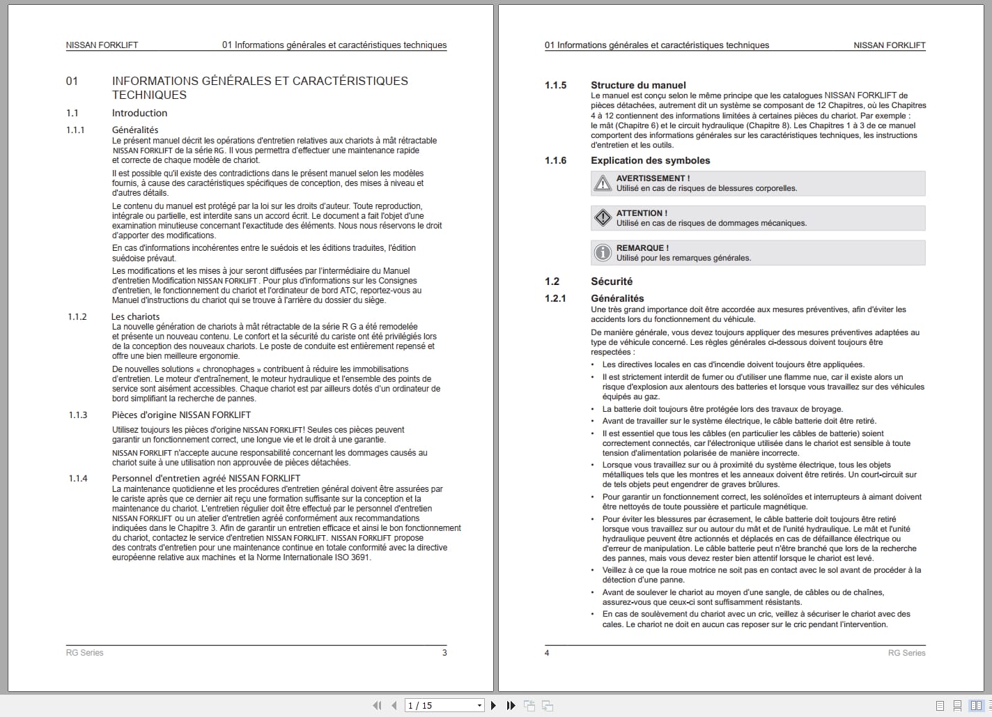Nissan Forklift RG Series Service Manual FR (1)