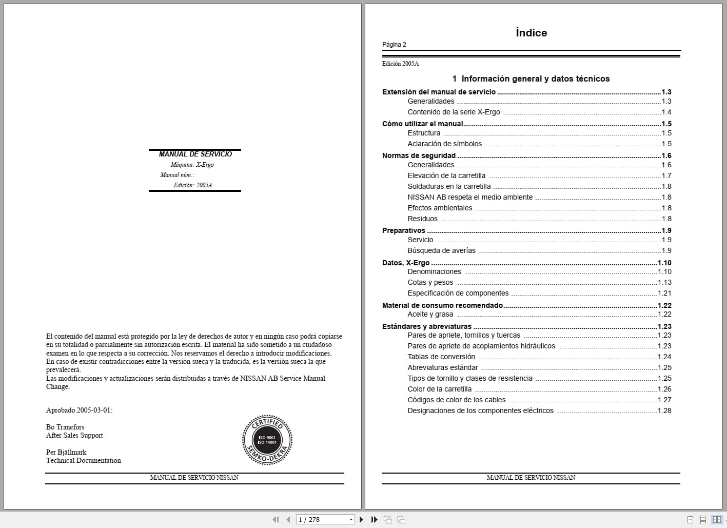 Nissan Forklift X Ergo Series Service Manual ES (1)