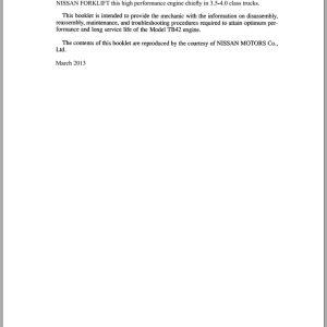 Nissan Gasoline Engine TB42 For 1F5 Service Manual (1)
