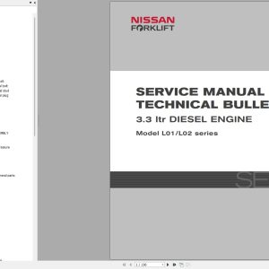 Nissan Mitsubishi Engine 2.5L 4C 3.3L 4C Service Manual And Technical Bulletin SM03E L0DG0 (1)