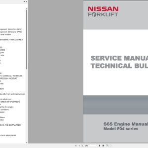 Nissan Mitsubishi Engine S6S For F04 Series Service Manual And Technical Bulletin (1)