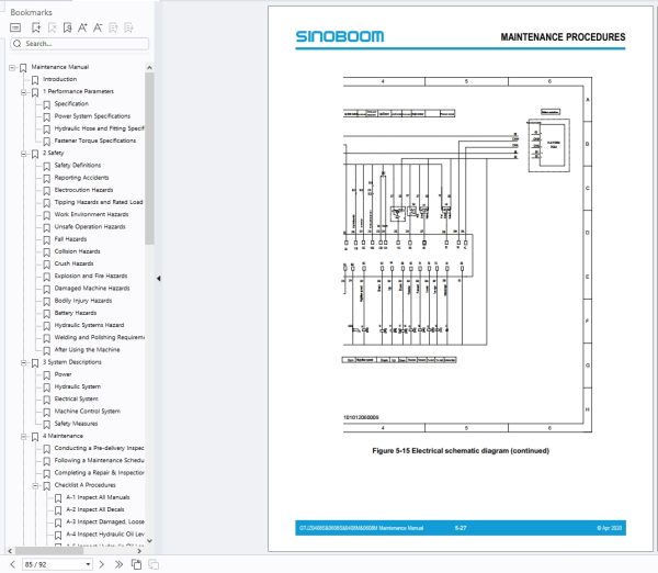 SINOBOOM Forklift Maintenance Manual Update 2025 (3)