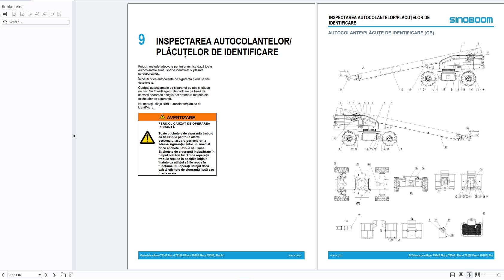 SINOBOOM Forklift Operation Manuals Multiple Language 2025 (2)