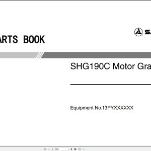 Sany Motor Grader SHG190C Parts Book (1)