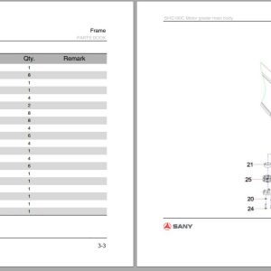 Sany Motor Grader SHG190C Parts Book (2)