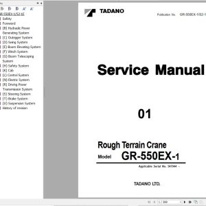 Tadano Crane GR 550EX 1 Circuit Diagrams and Service Manual (1)