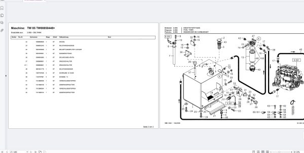 Terex Mobile Excavator TW85 TW00850448 Part Catalog DE (2)
