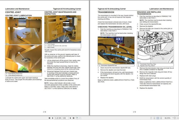 Tigercat Articulating Carrier AC16 Service Manual 2