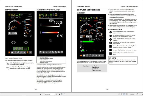 Tigercat Feller Buncher LX877 Operation Manual 76046AENG 1
