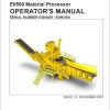 Tigercat Material Processor E6500 Operation Manual 75630AENG