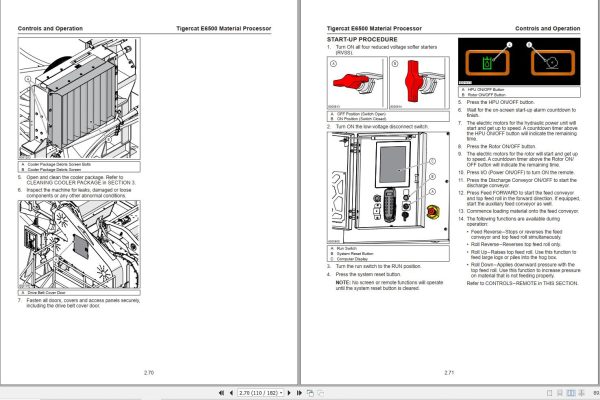Tigercat Material Processor E6500 Operation Manual 75630AENG 1