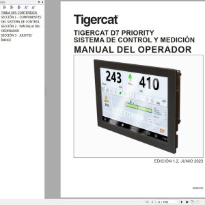 Tigercat Priority Control And Measurement System D7 Operation Manual 64858ASPA ES