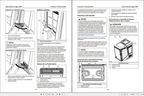 Tigercat Shovel Logger LS857 Operation Manual 72737ASPA ES 1