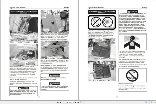 Tigercat Skidder 630C Operator Manual 1