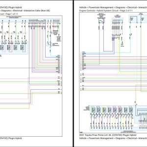 Toyota Prius Prime L4 1.8L (2ZR FXE) Plugin Hybrid 2021 Electrical Wiring Diagram (1)