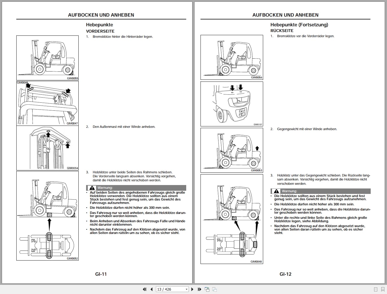 UniCarriers Forklift 1D1 1D2 Series Service Manual SM05E 01N1G0 DE (2)