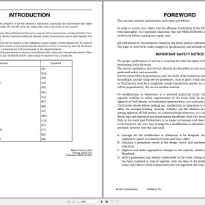 UniCarriers Forklift 1F1 1F2 Series Service Manual (1)