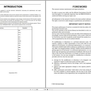 UniCarriers Forklift (A)1N1 Series Service Manual (1)