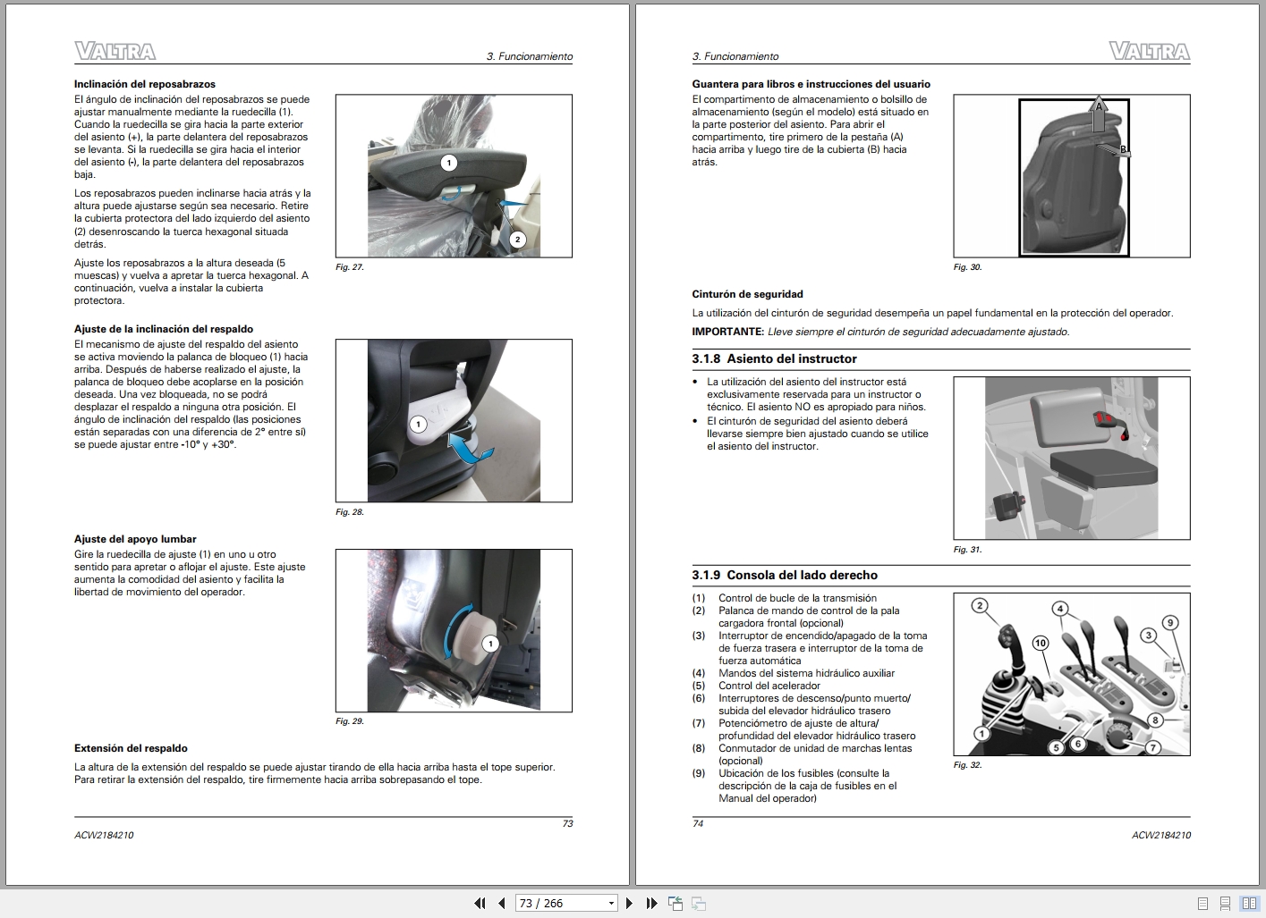 Valtra Tractor A114 A124 A134 HiTech Operator Manual ACW2184210 2017 ES (2)