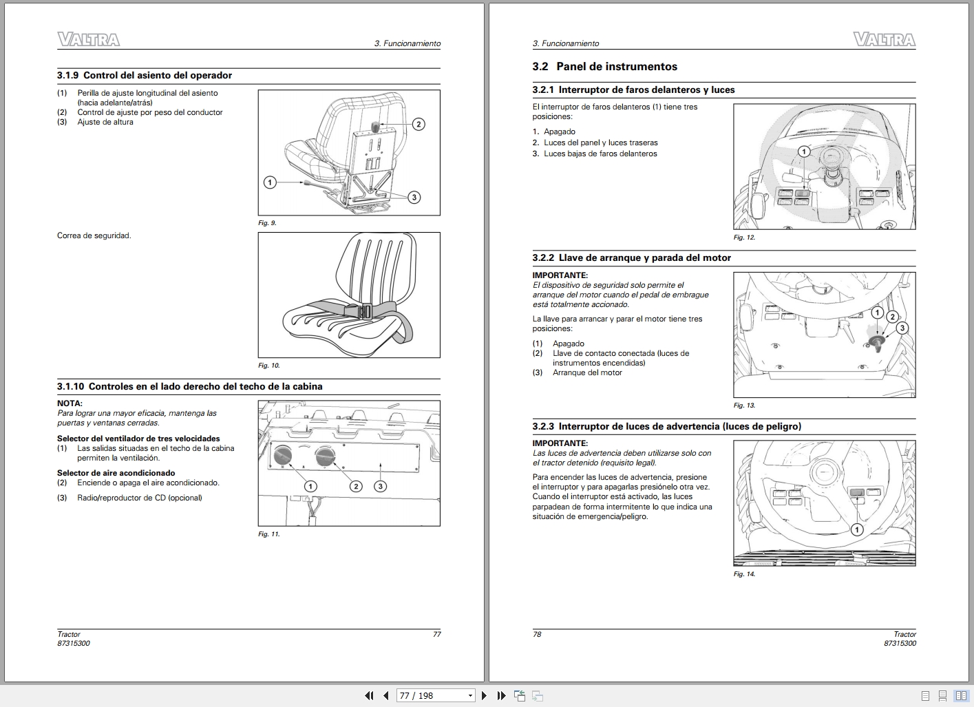 Valtra Tractor A650 A750 A750L A850 A950 A990 Operators Manual 87315300 2015 ES (2)