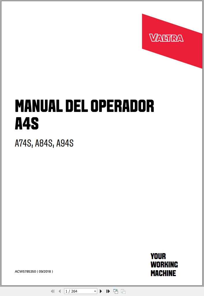 Valtra Tractor A74S A84S A94S Operator Manual ACW5785350 2018 ES (1)