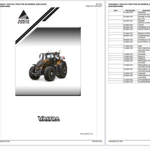 Valtra Tractor S346 2A3 S6 Series 2024 XXXX RS235005 9999 Parts Catalog (1)