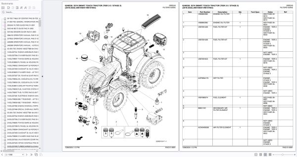 Valtra Tractor S374 Smart Touch Tier 2 3 Stage 5 2019 2024 KB155057 RB157003 Parts Catalog (1)