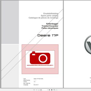 Wacker Neuson Track Excavator Deere 17P Parts Catalog