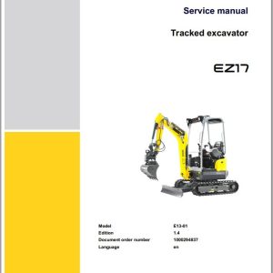 Wacker Neuson Track Excavator EZ17 Parts and Operation Service Manual