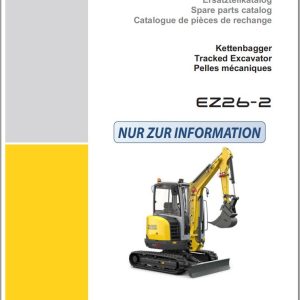 Wacker Neuson Track Excavator EZ26 2 Parts Catalog 1000508552
