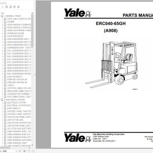 Yale Forklift ERC040 65GH A908 Parts Manual 524200112 (1)