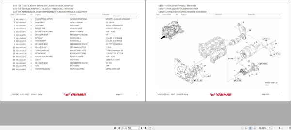 Yanmar Excavator TW75 Parts Catalog 5780400078 (2)