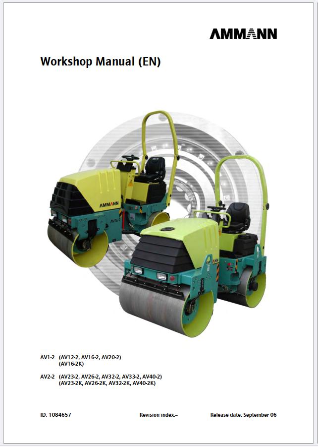 Ammann Roller AV1 2 AV2 2 Series Workshop Manual 1084657 (1)