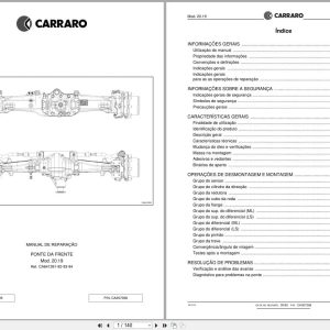 Antonio Carraro Axle 20.19 Repair Manual CA357358 2005 PT (1)