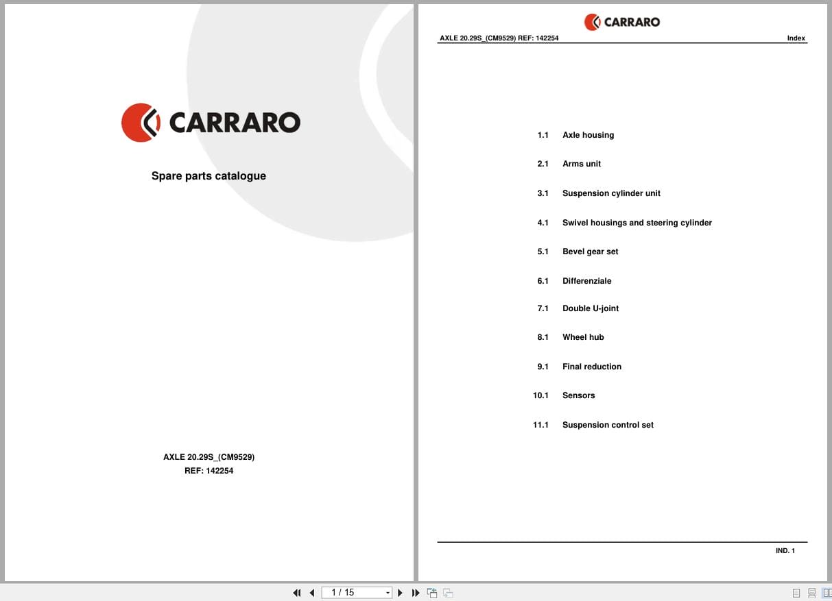 Antonio Carraro Axle 20.29S Spare Parts Catalog (1)