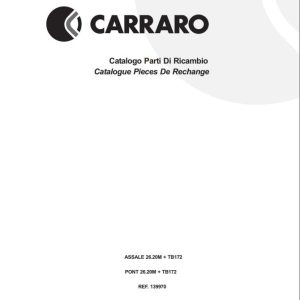 Antonio Carraro Axle 26.20M TB172 Spare Parts List CA355195 2002 IT FR (1)