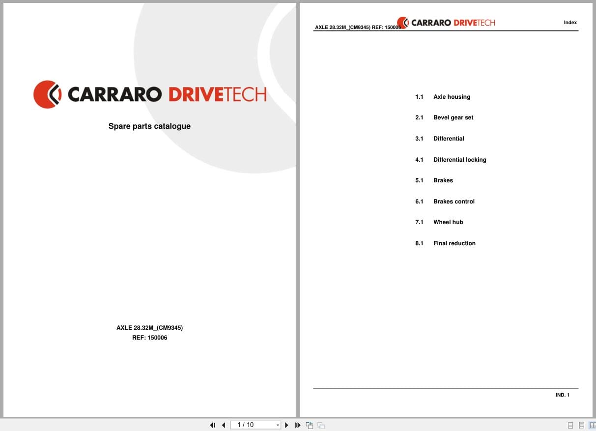 Antonio Carraro Axle 28.32M Spare Parts Catalog (1)