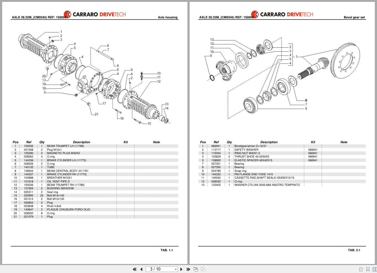 Antonio Carraro Axle 28.32M Spare Parts Catalog (2)