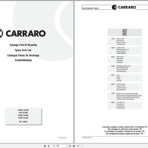 Antonio Carraro Axle 28.36M Spare Parts Catalog CA355094 1998 IT EN (1)