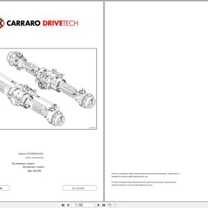 Antonio Carraro Front Rear Axle 26.27M Repair Manual CA270294 2013 ES (1)