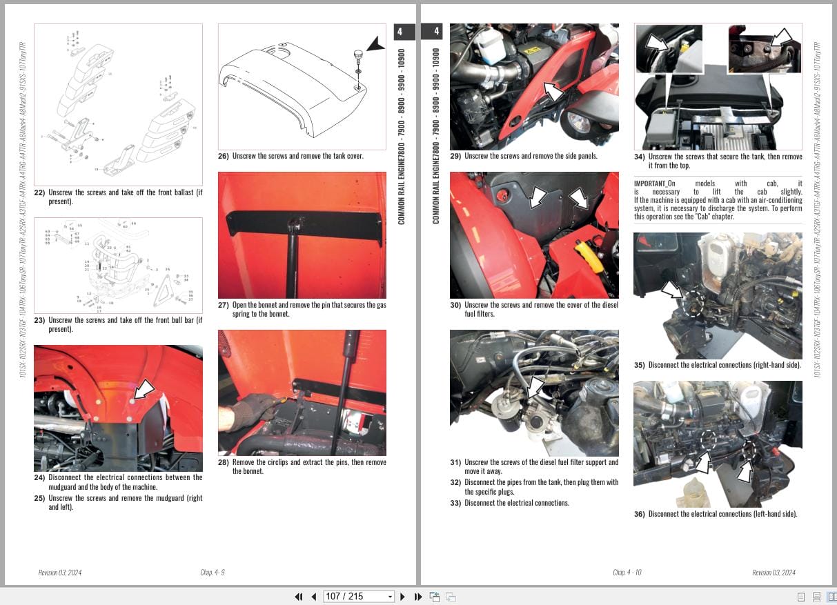 Antonio Carraro TTR7800 Engine Transmission Workshop Manual 47308023 01 2024 (2)