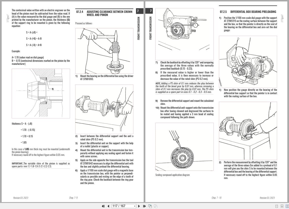 Antonio Carraro Tigre 3800 4400 F Engine Transmission Workshop Manual 47308063 (2)